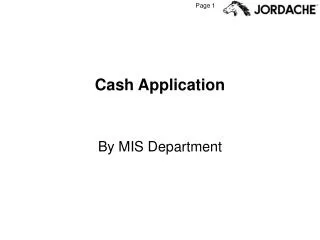 Cash Application