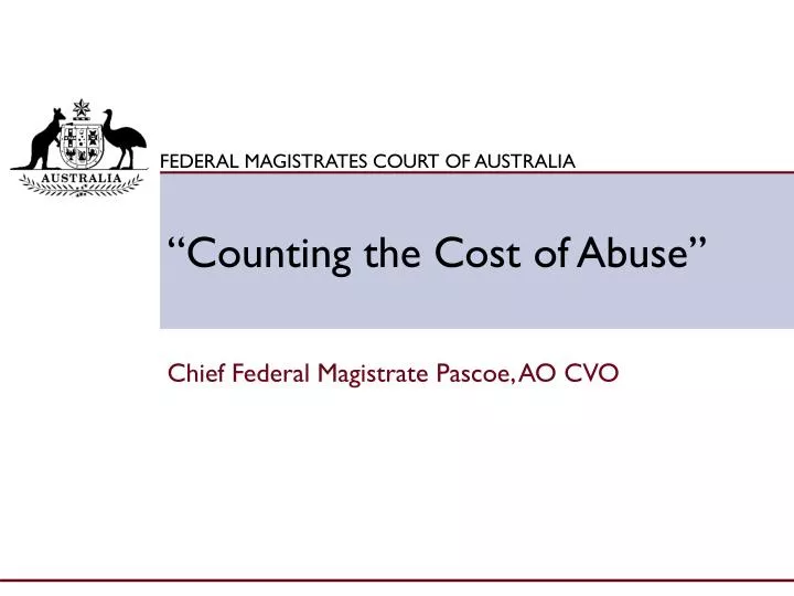 counting the cost of abuse