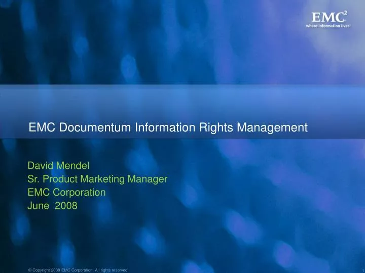 emc documentum information rights management