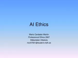 AI Ethics