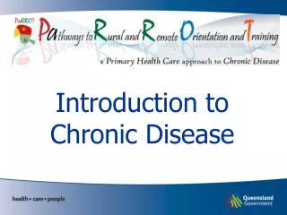 Introduction to Chronic Disease