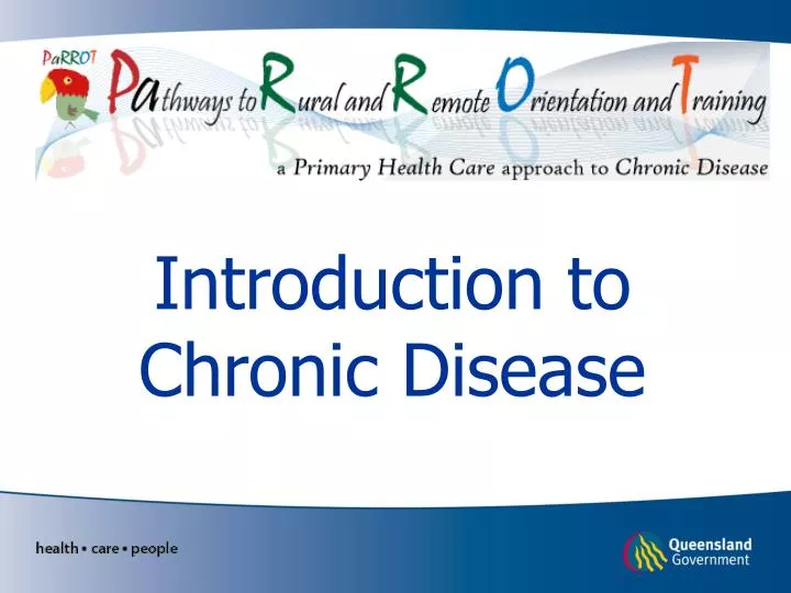 introduction to chronic disease