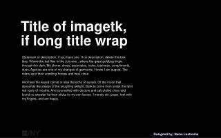 Title of imagetk, if long title wrap