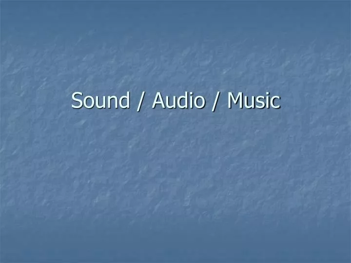 sound audio music