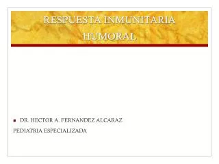 respuesta inmunitaria humoral