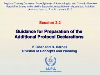 V. Cisar and R. Barnes Division of Concepts and Planning