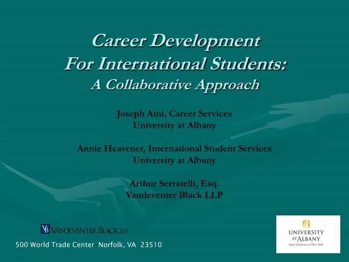 career development for international students a collaborative approach