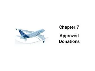 Chapter 7 Approved Donations