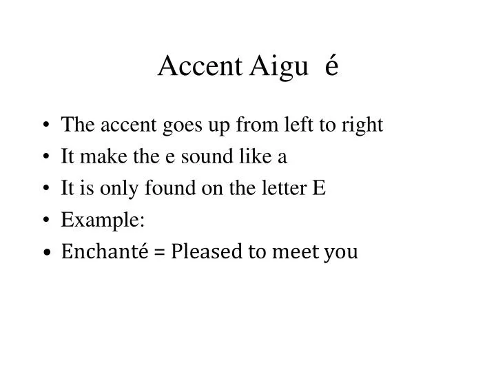 accent aigu