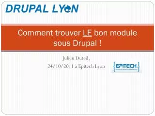 comment trouver le bon module sous drupal