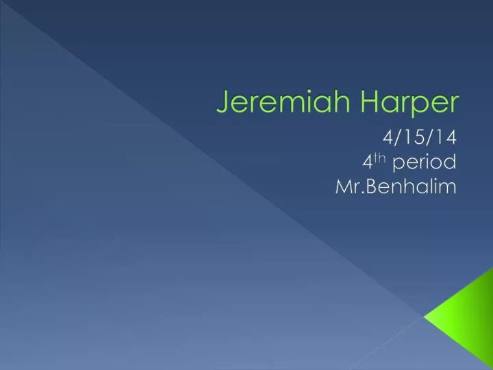 jeremiah harper