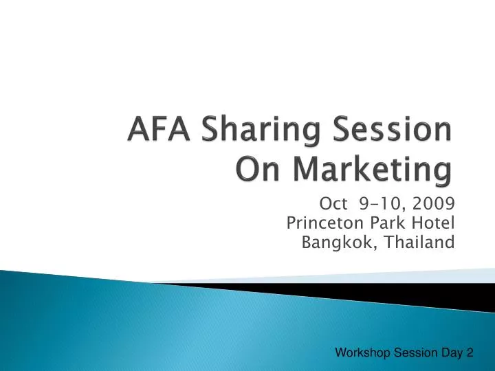 afa sharing session on marketing