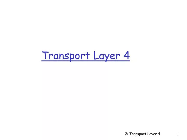 transport layer 4