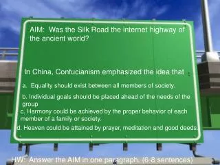 AIM: Was the Silk Road the internet highway of the ancient world?