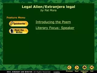Legal Alien/Extranjera legal by Pat Mora