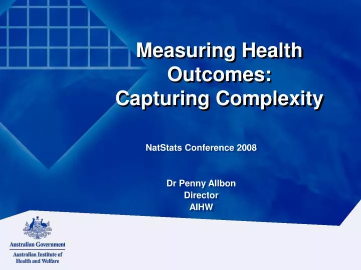 measuring health outcomes capturing complexity