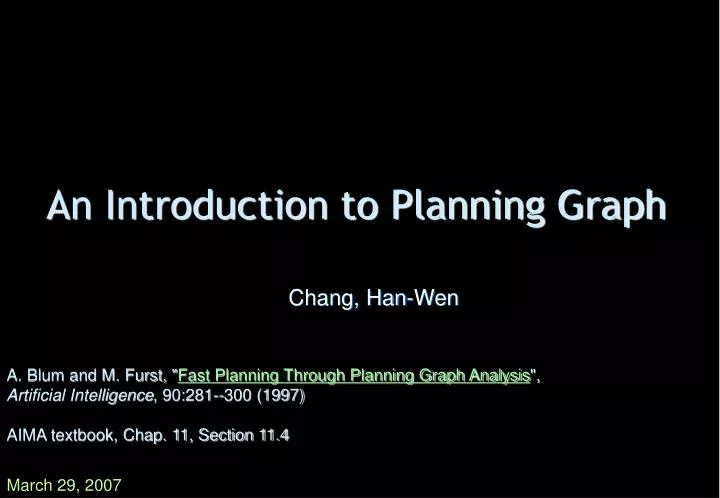 an introduction to planning graph