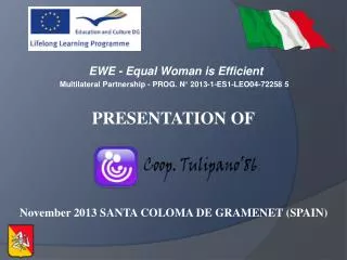  EWE - Equal Woman is Efficient Multilateral Partnership - PROG. N° 2013-1-ES1-LEO04-72258 5