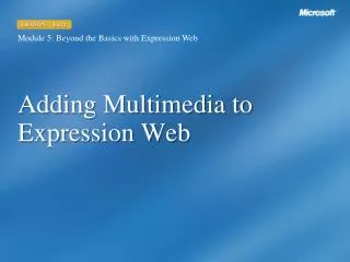 Adding Multimedia to Expression Web