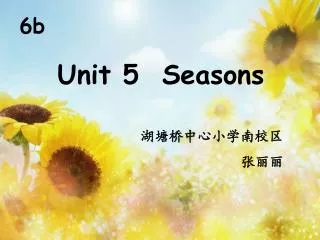Unit 5 Seasons
