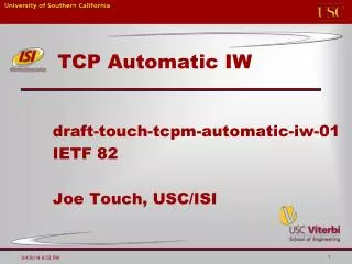 TCP Automatic IW