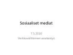 Sosiaaliset mediat - slide 1