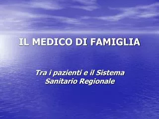 il medico di famiglia