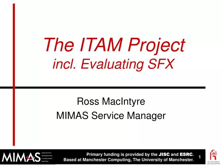 the itam project incl evaluating sfx