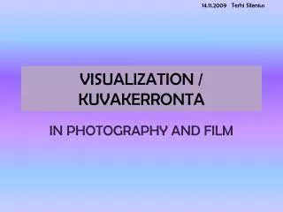 visualization kuvakerronta