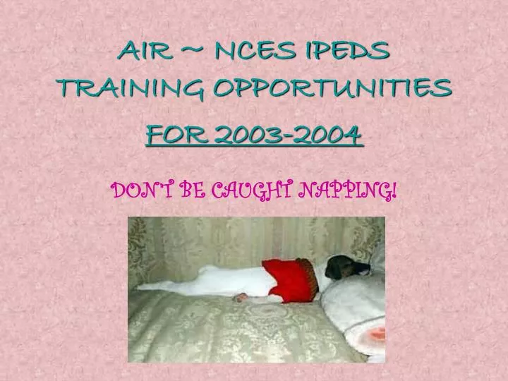 air nces ipeds training opportunities for 2003 2004