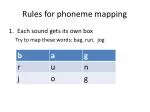 Rules for phoneme mapping - slide 1