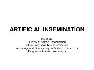 artificial insemination