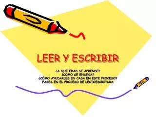 leer y escribir