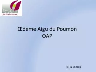 d me aigu du poumon oap