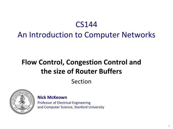 cs144 an introduction to computer networks