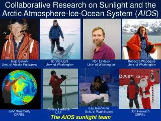 Collaborative Research on Sunlight and the Arctic Atmosphere-Ice-Ocean System ( AIOS )