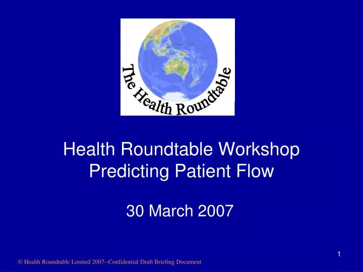 health roundtable workshop predicting patient flow