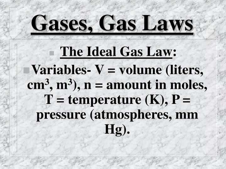 gases gas laws