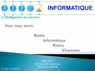 pour vous servir a telier i nformatique p oitou c harentes