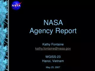 NASA Agency Report