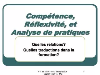 comp tence r flexivit et analyse de pratiques