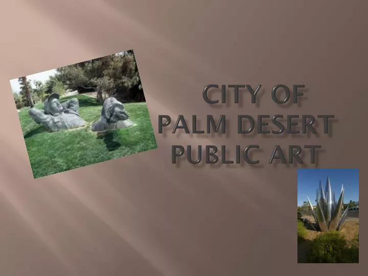 city of palm desert public art