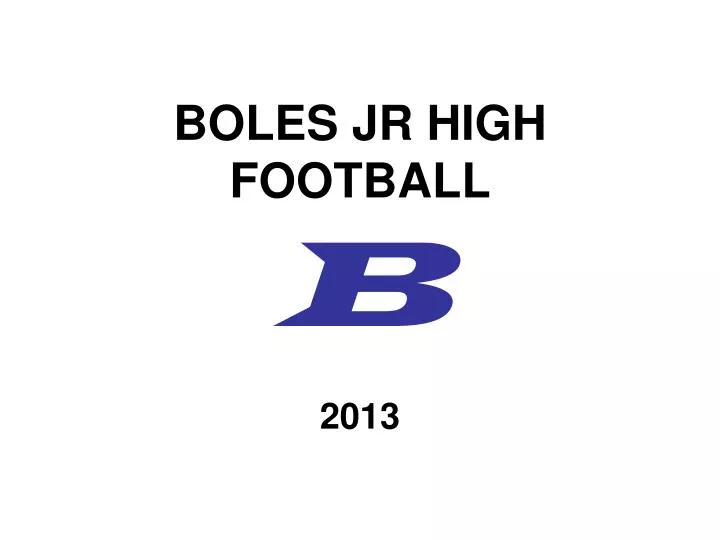 boles jr high football b