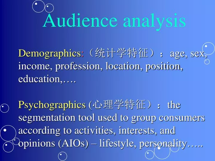 audience analysis