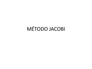 m todo jacobi