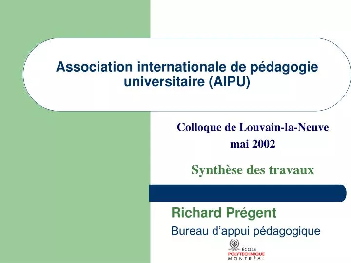 association internationale de p dagogie universitaire aipu
