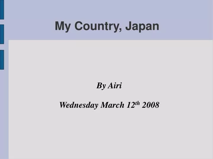by airi wednesday march 12 th 2008