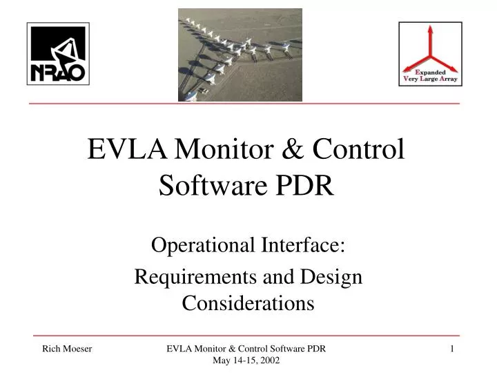 evla monitor control software pdr
