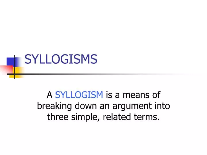 syllogisms