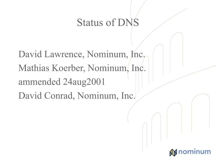 status of dns